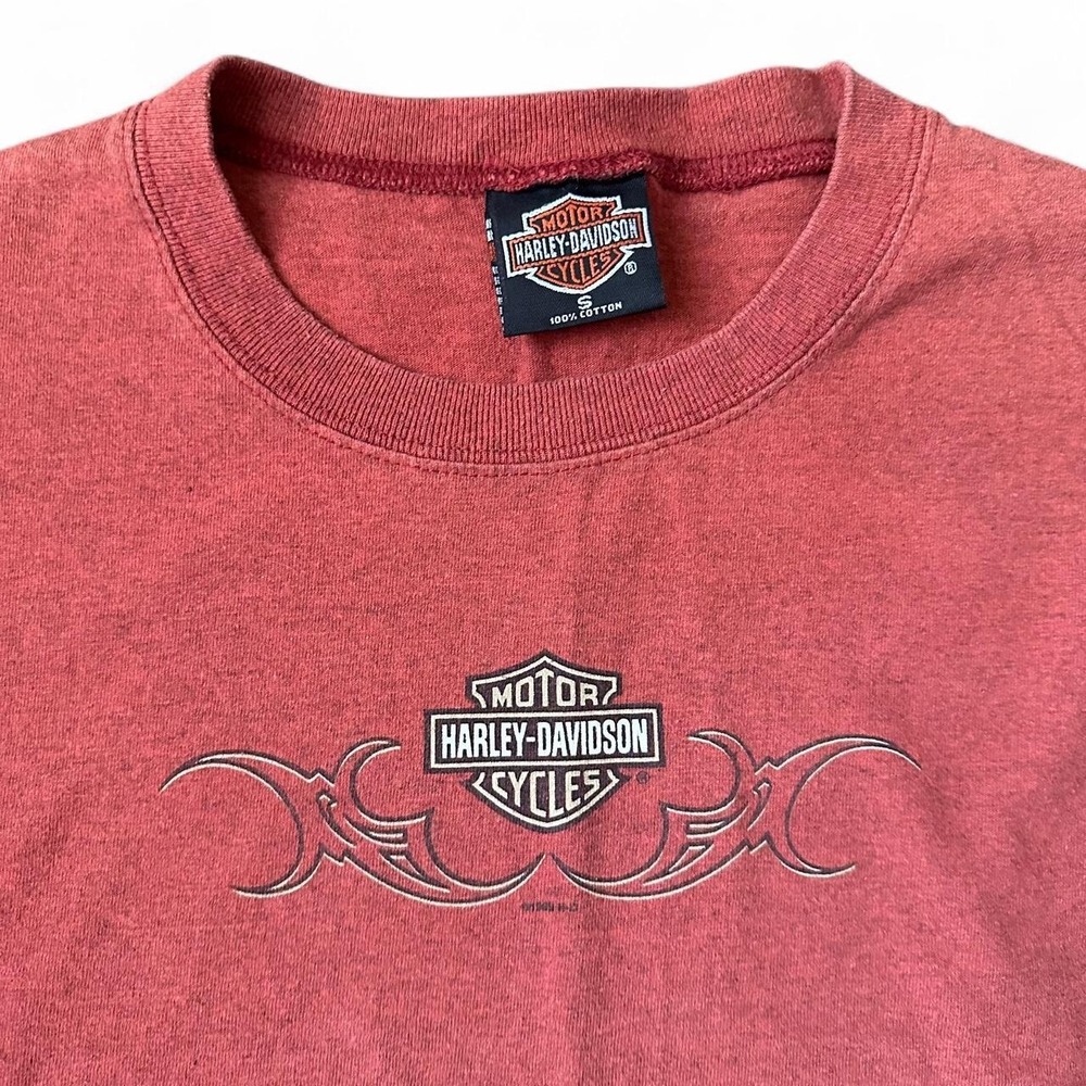 Harley Davidson cropped long sleeve tee